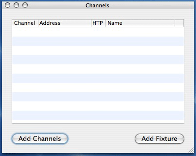 Empty Channel Configuration Panel