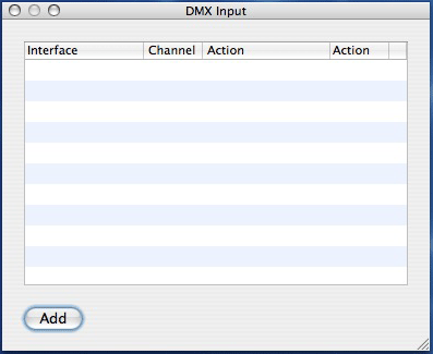 Empty DMX Input Panel