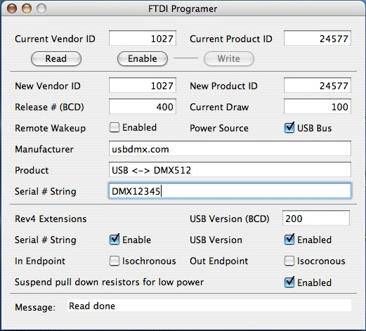 Prgramming the DLP-USB245M