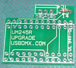 UM245R conversion PCB with resistor fitted